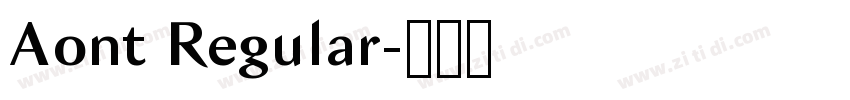 Aont Regular字体转换